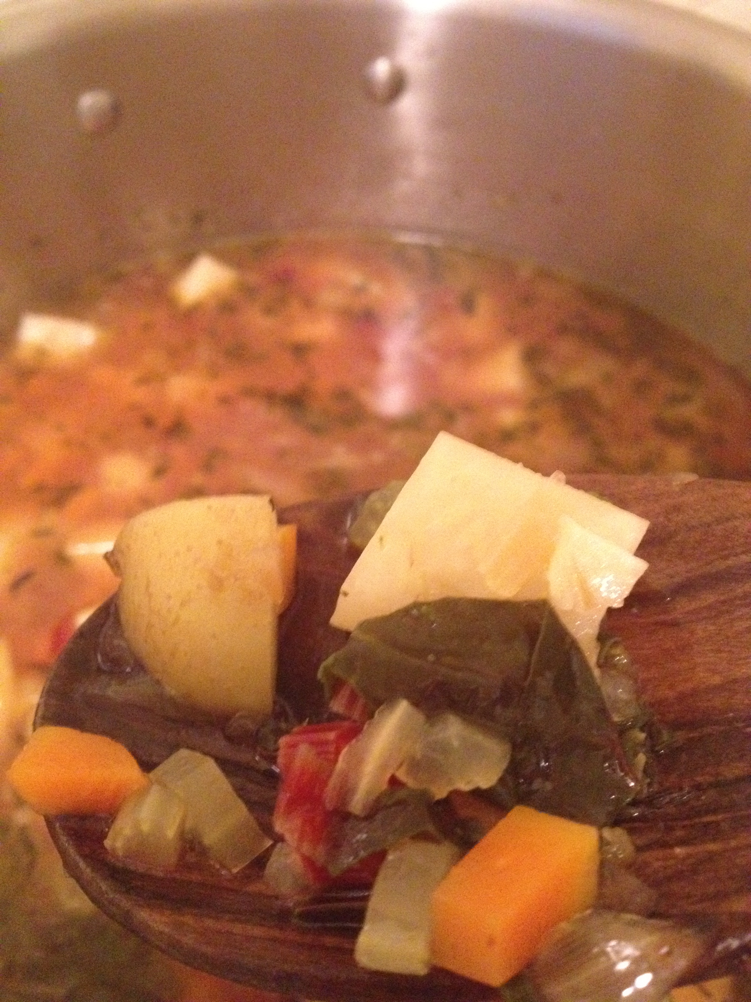 cook until vegetables are getting tender | stems and all