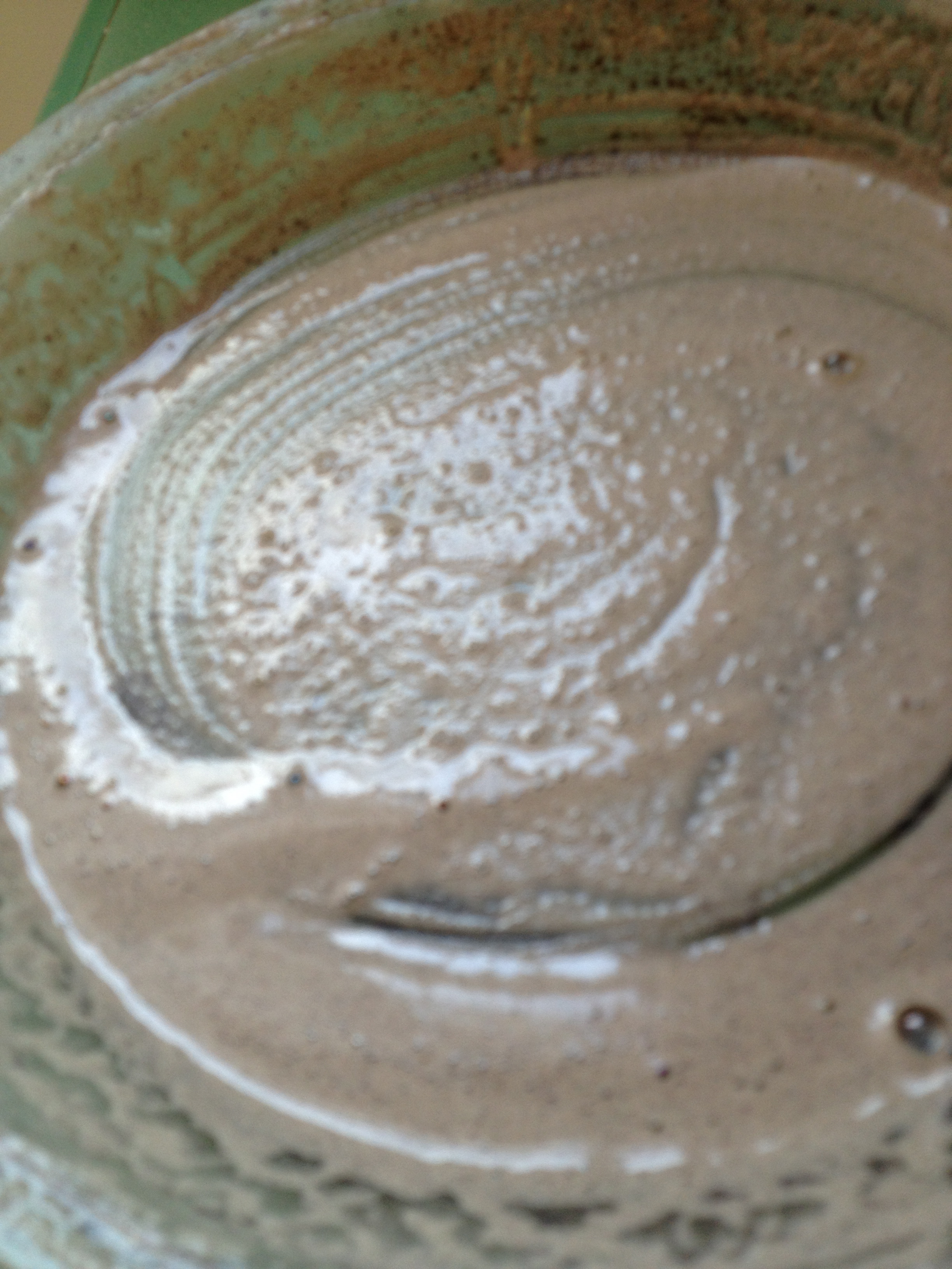 pyrex soaking in bon ami and water